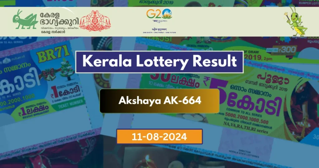 Kerala lottery Akshaya AK-664 Result today 11-8-2024