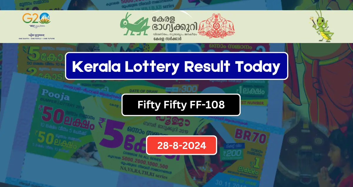 Kerala Lottery Fifty Fifty FF 108 Result