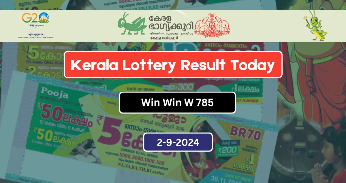 Kerala Lottery Win Win W 785 Result Today (2-09-2024)